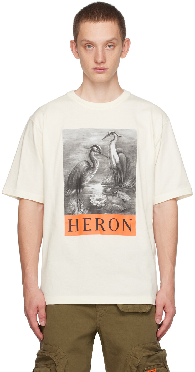 

Off-White Футболка с цаплей Heron Preston