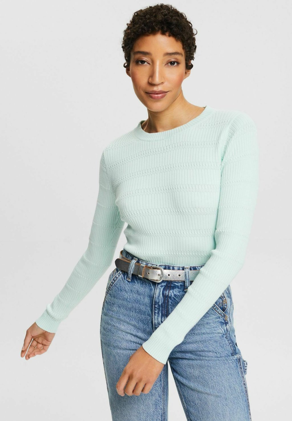 Вязаный свитер MIT RUNDHALSAUSSCHNITT Esprit, цвет light aqua green
