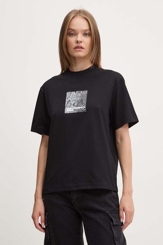 

Хлопковая футболка Karl Lagerfeld Jeans, черный