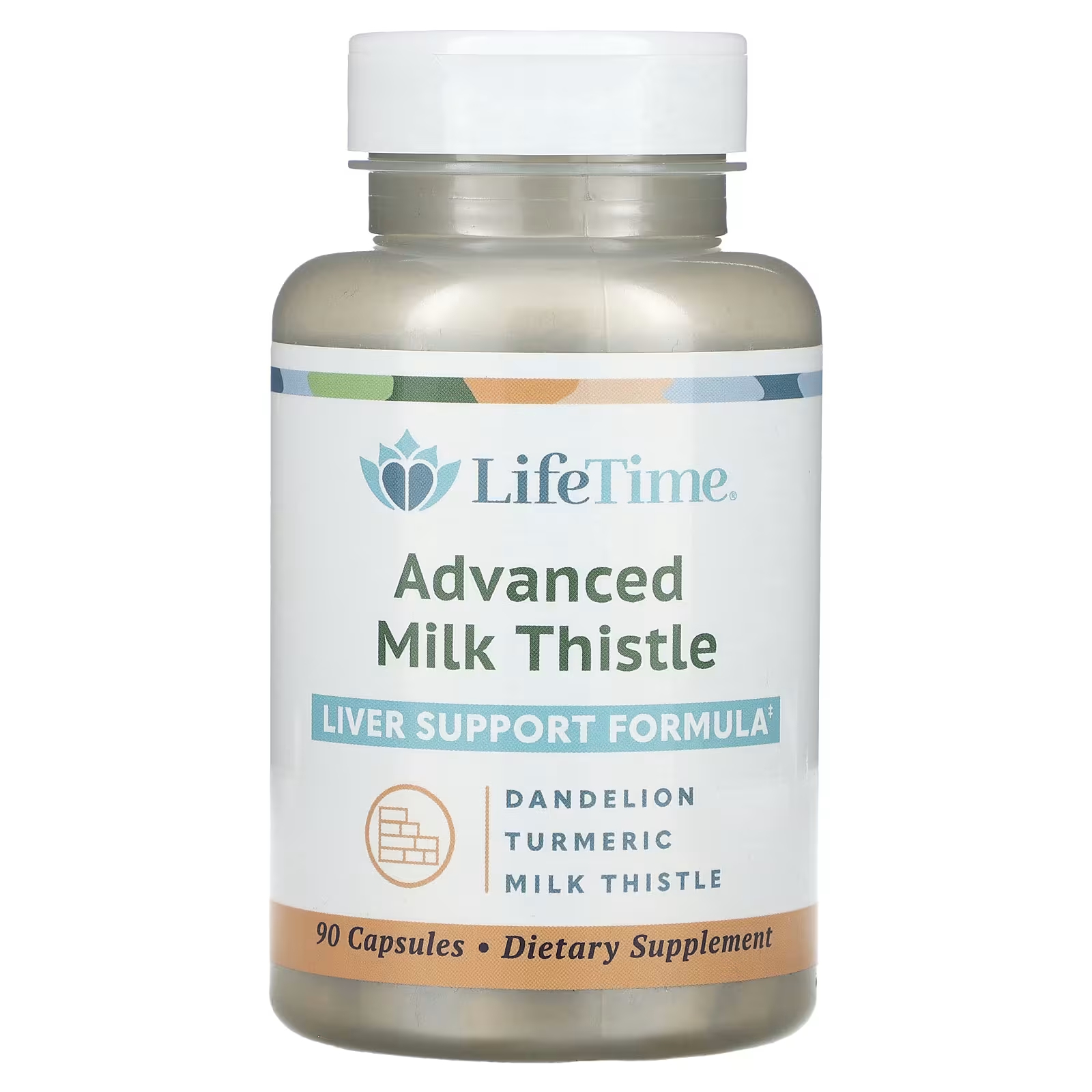LifeTime Витамины Advanced расторопша 90 капсул LifeTime Vitamins lifetime витамины успокаивают и успокаивают с relora 60 капсул lifetime vitamins