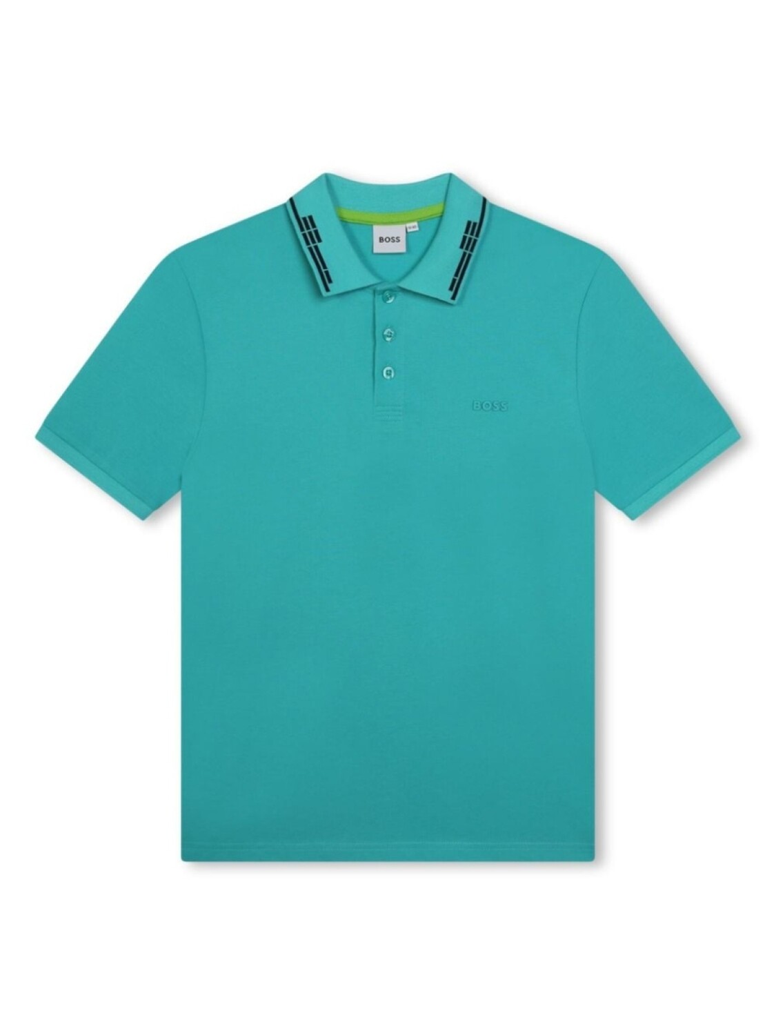 

BOSS Kidswear рубашка поло с тисненым логотипом, синий