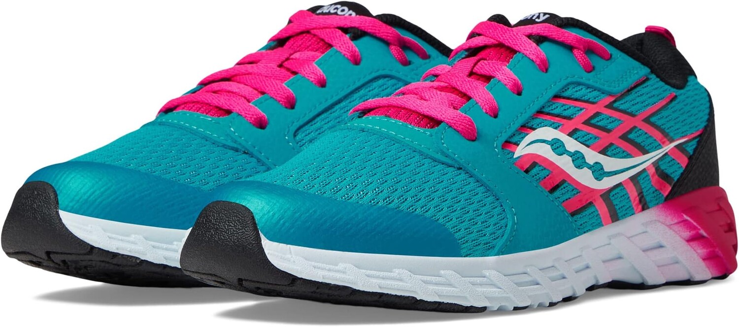 

Кроссовки Wind 2.0 Saucony Kids, цвет Turquoise/Pink/Black