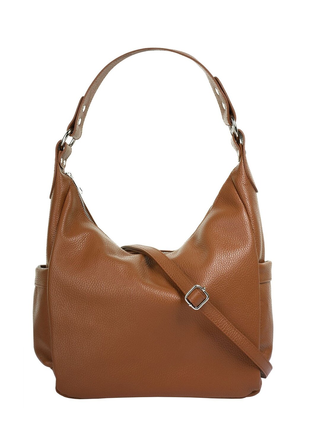 

Шопер, натуральная кожа, сделано в Италии Samantha Look, цвет Cognac
