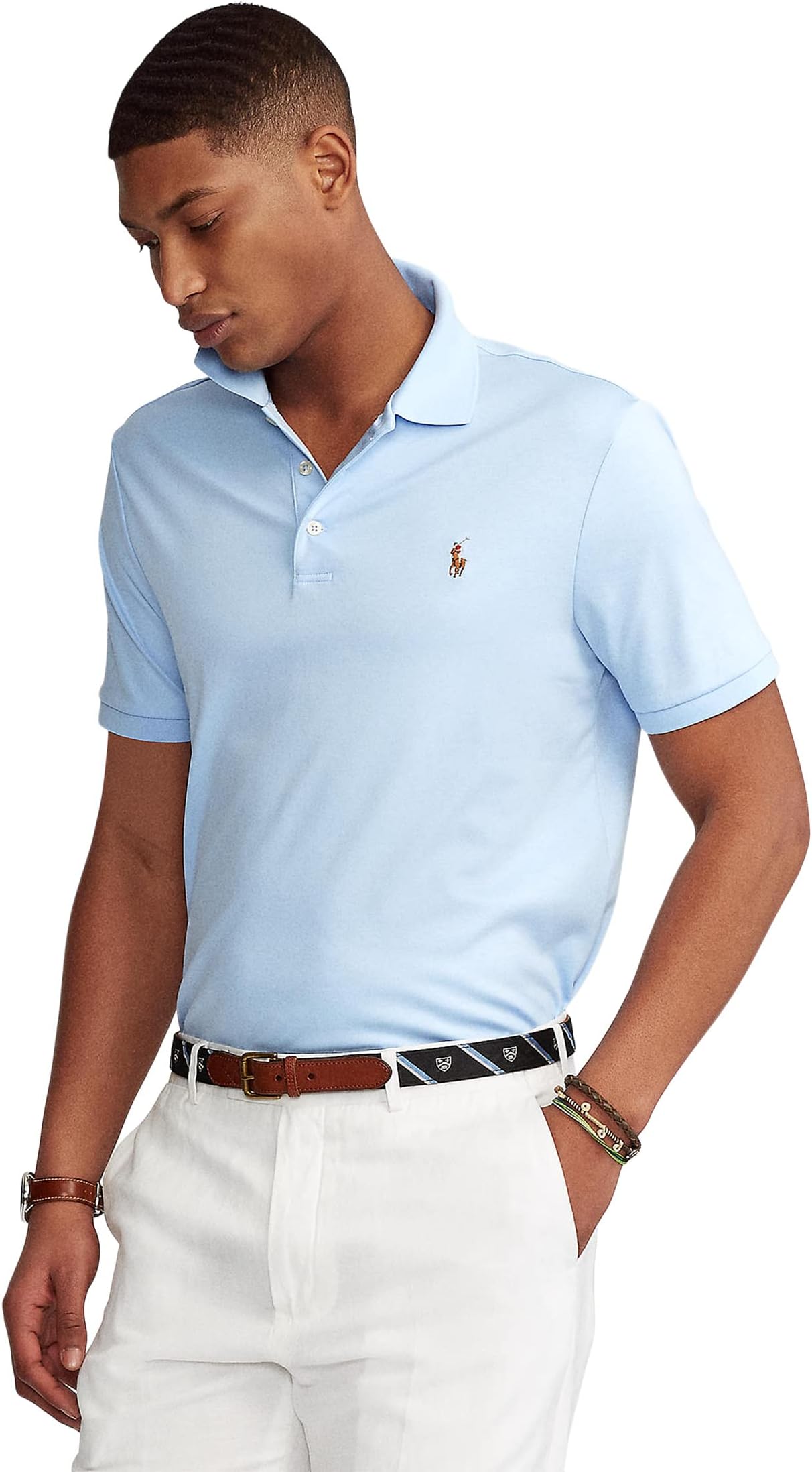Рубашка-поло Classic Fit Soft Cotton Polo Polo Ralph Lauren, цвет Elite Blue