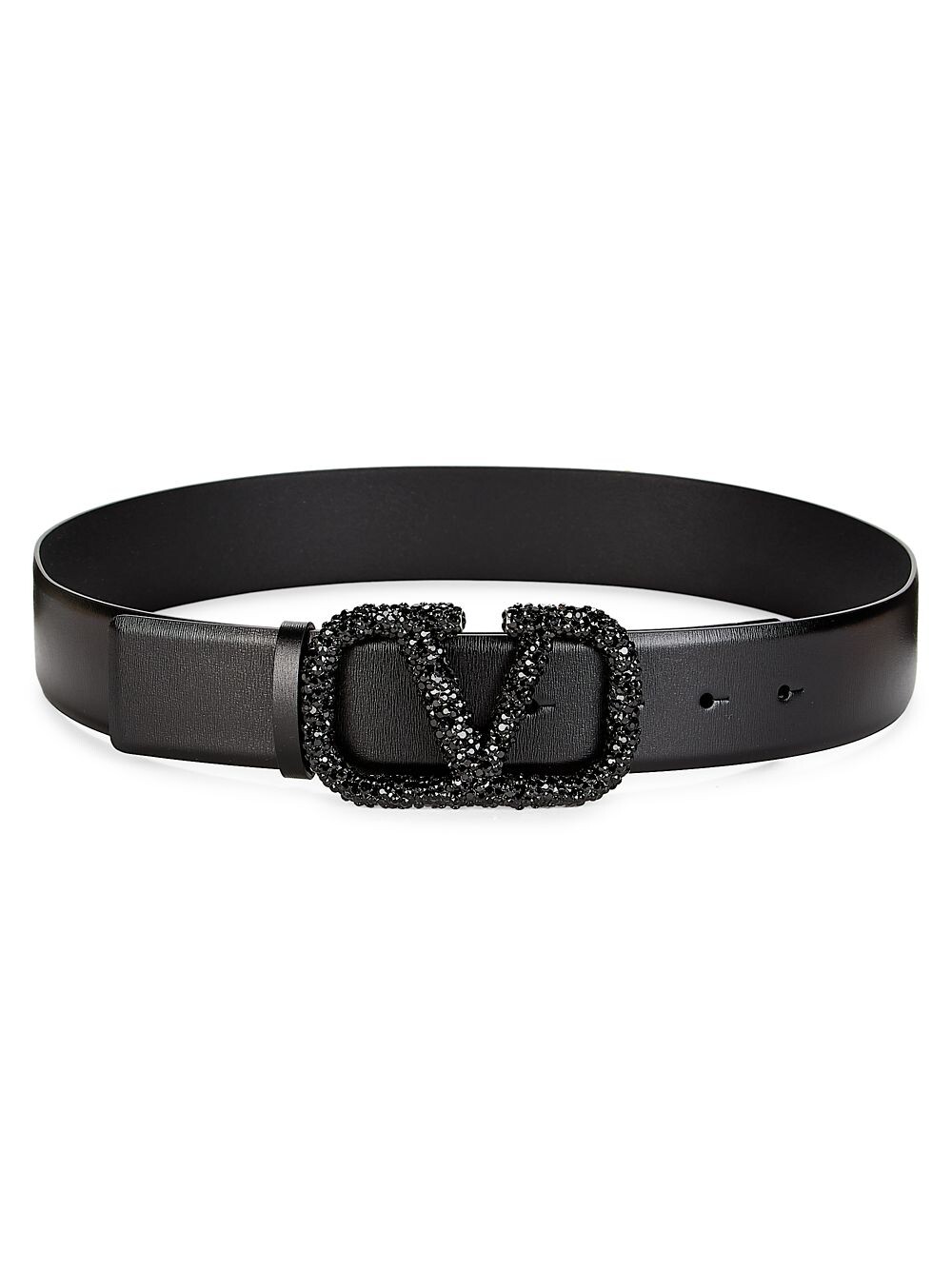

Кожаный ремень с украшенной пряжкой VLogo Signature Valentino Garavani, черный