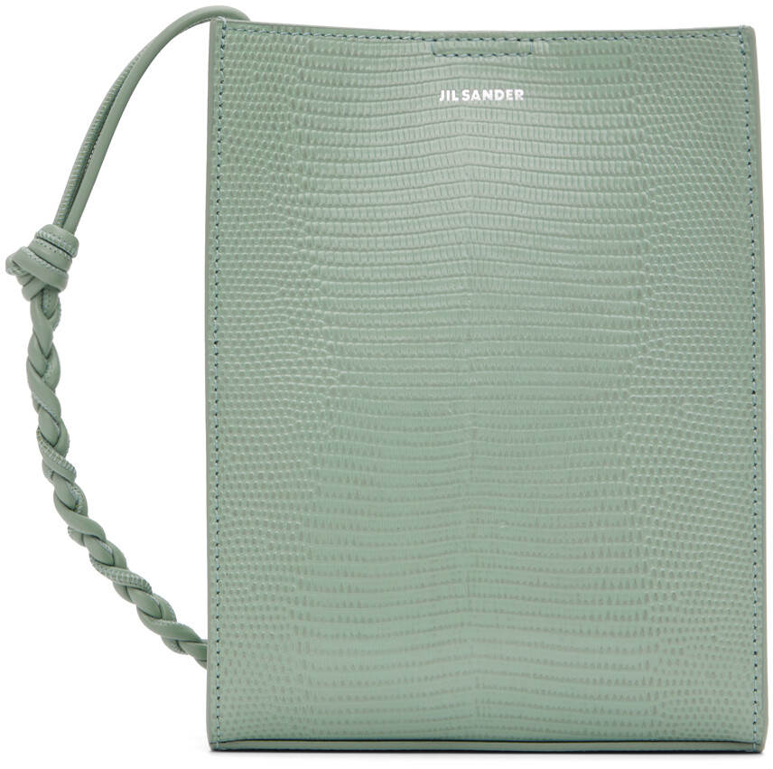 

Синяя маленькая сумка на плечо с заплетками Jil Sander