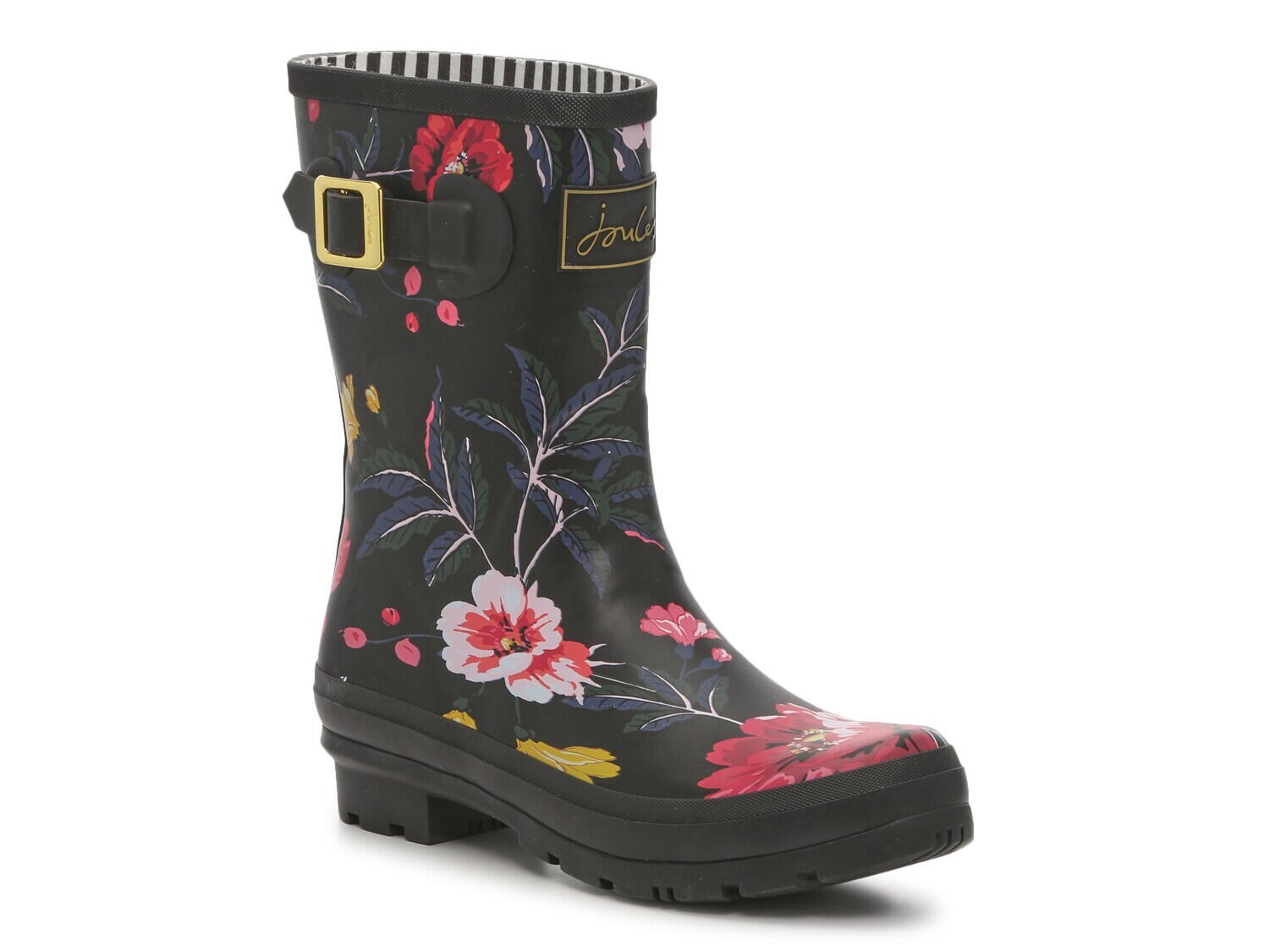 

Сапоги Joules Molly Welly, черный/красный/темно-синий