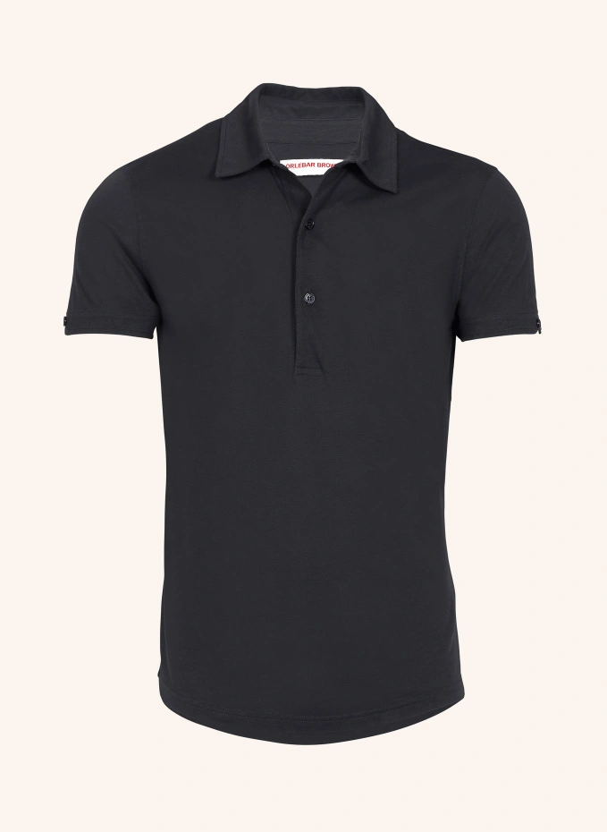 

Рубашка-поло sebastian cotton silk Orlebar Brown, синий