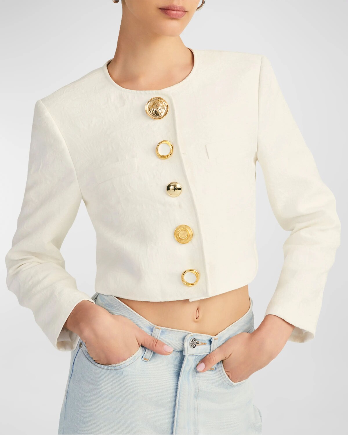 

Куртка Juliette на пуговицах Derek Lam 10 Crosby, цвет Eggshell