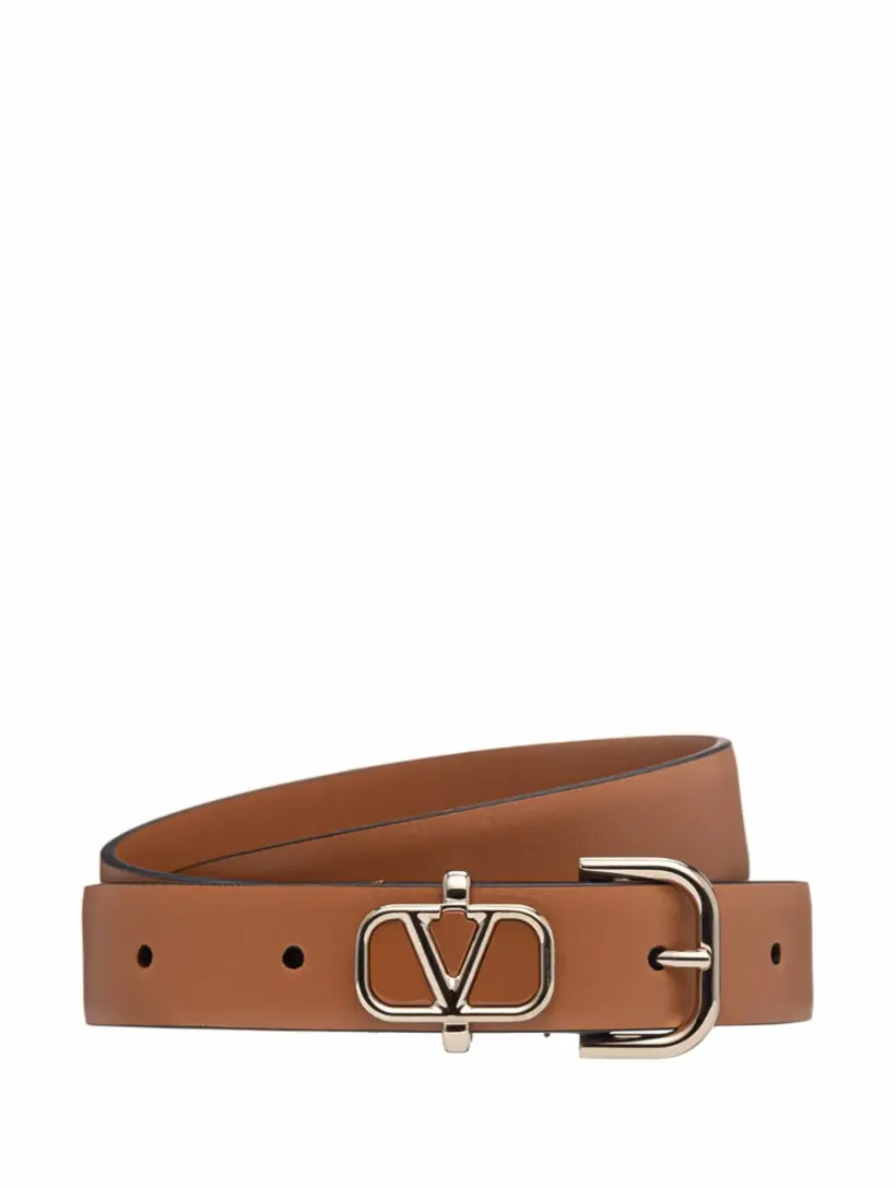 

Кожаный ремень V-logo Valentino Garavani, коричневый