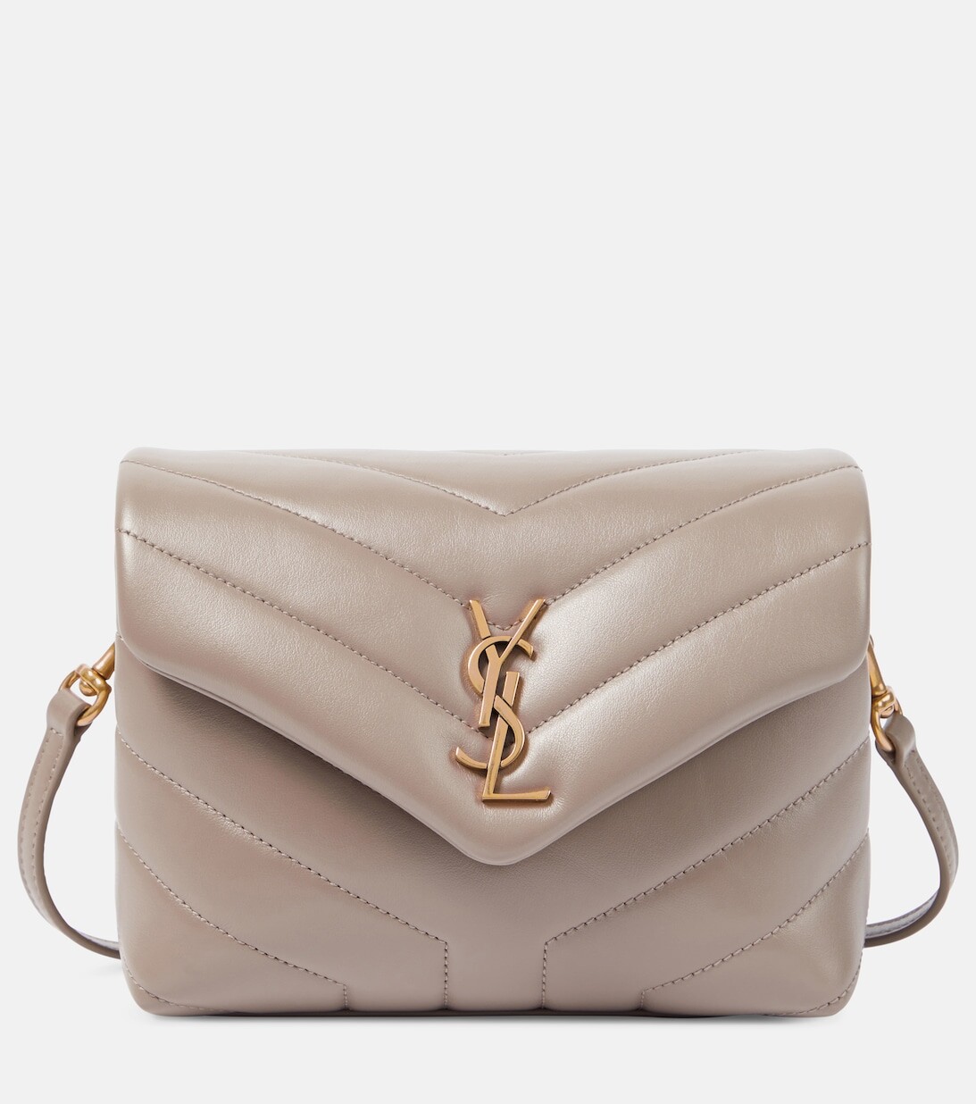 

Кожаная сумка через плечо Loulou Toy Saint Laurent, коричневый