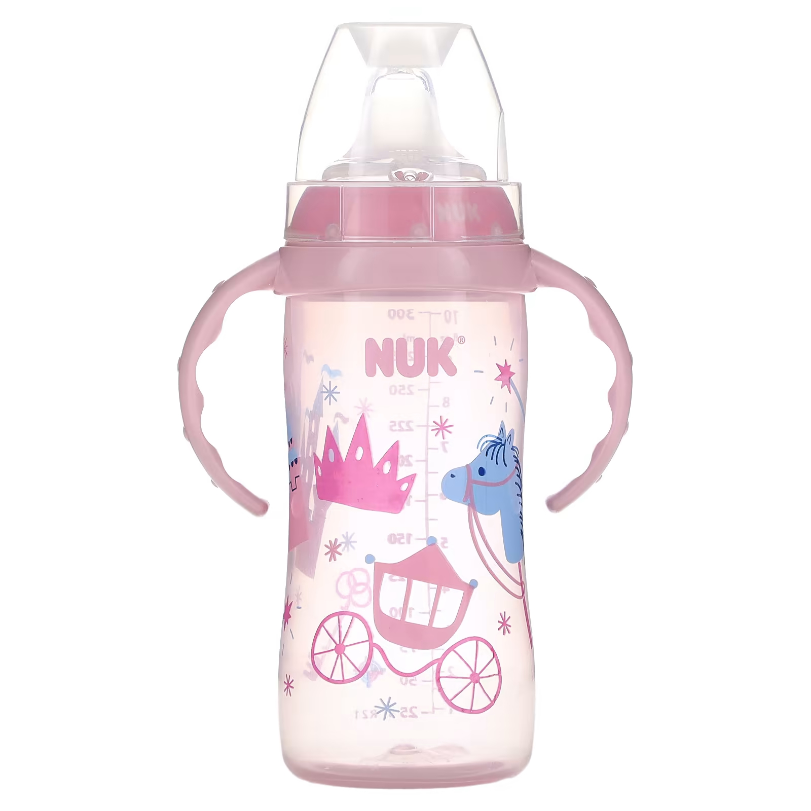 цена Бутылочка NUK от 8 месяцев розовая 1 упаковка, 300мл
