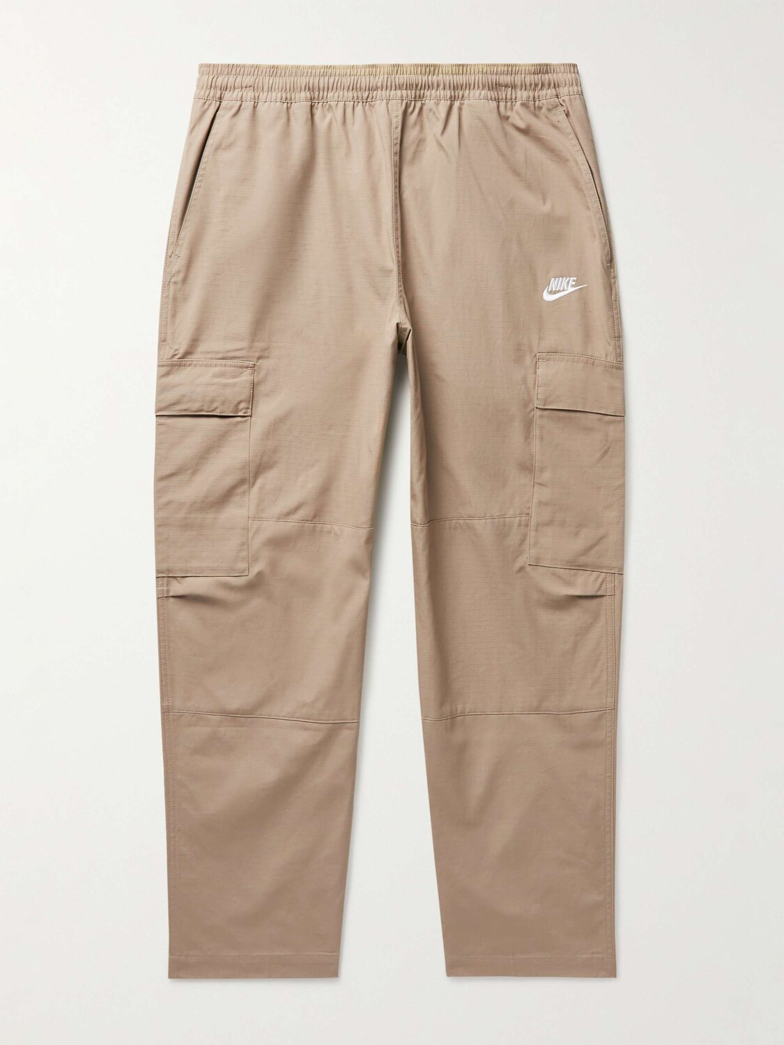 

Брюки-карго Club Straight-Leg из хлопка и рипстопа с вышитым логотипом NIKE, бежевый