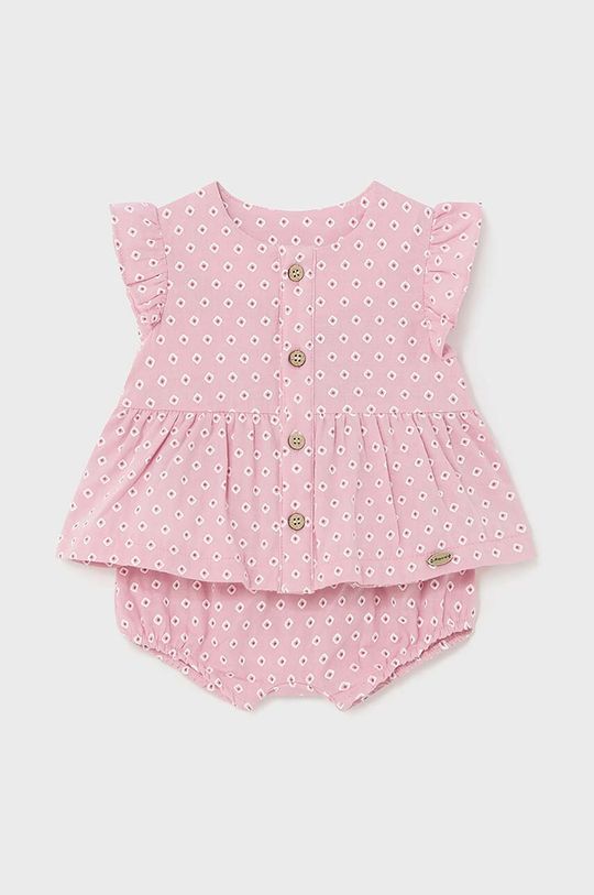цена Хлопковый костюм для новорожденных Mayoral Newborn, розовый