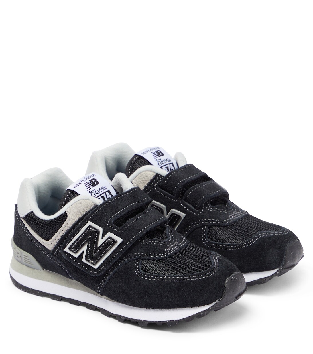 

Замшевые кроссовки 574 Core с крючками и петлями New Balance, черный