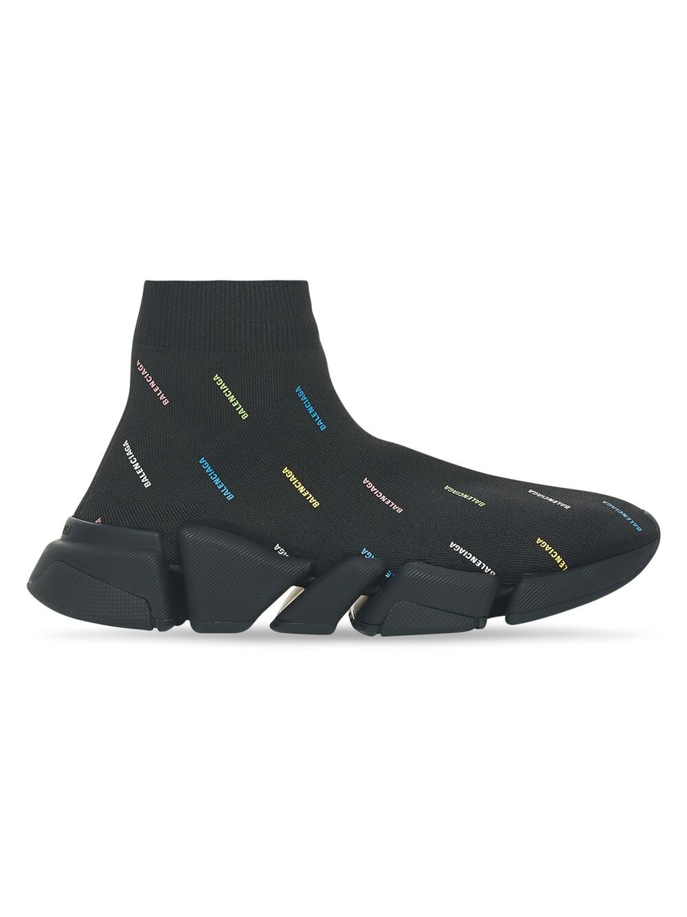 

Кроссовки Speed 2.0 Allover Logo из переработанного трикотажа Balenciaga, черный