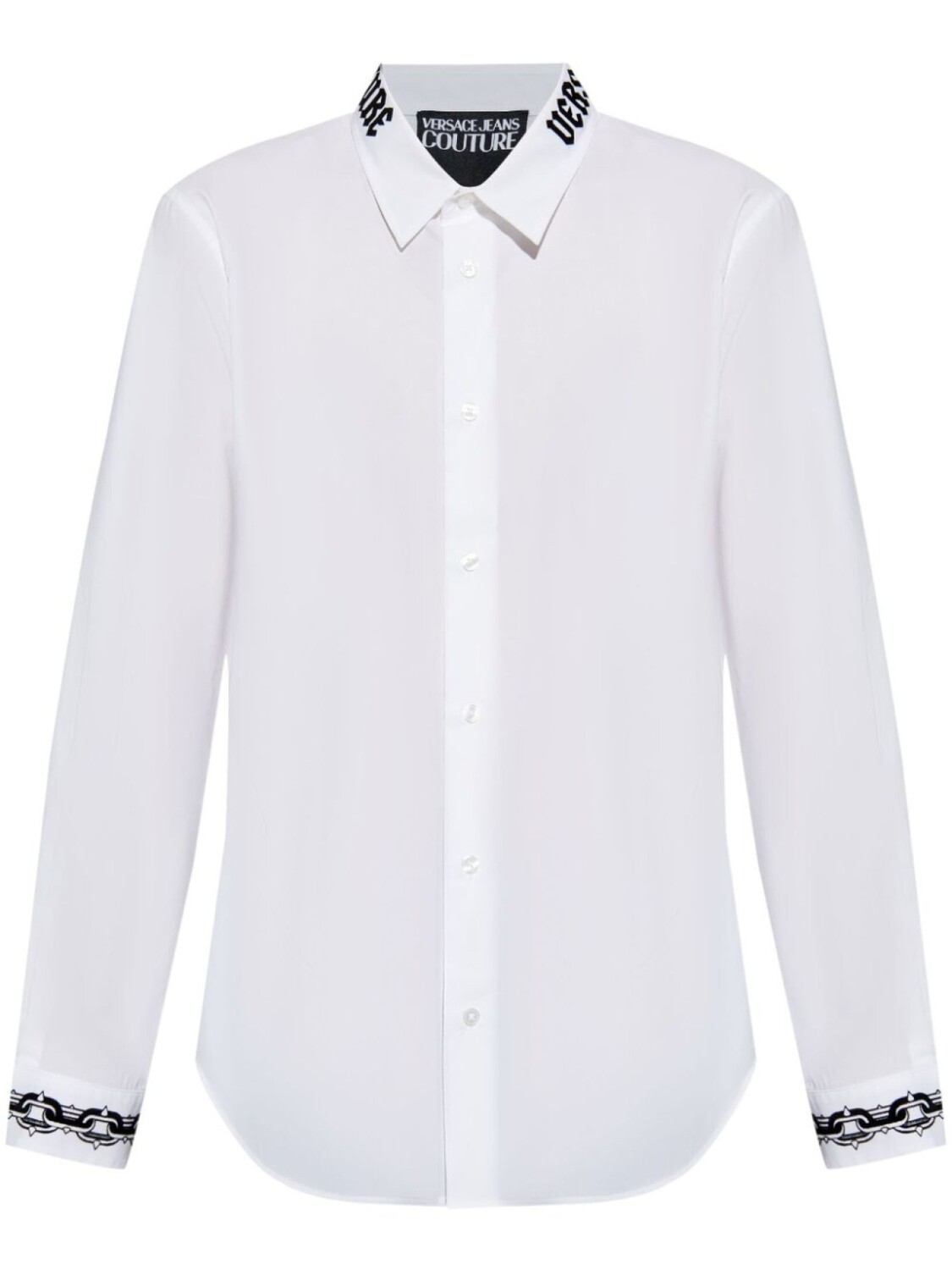 

Versace Jeans Couture хлопковая рубашка с аппликацией логотипа, белый