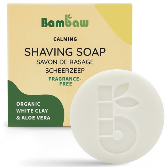 Веганское мыло для бритья, без запаха, 80 г Bambow, Bambaw аюрведический очиститель языка bambaw