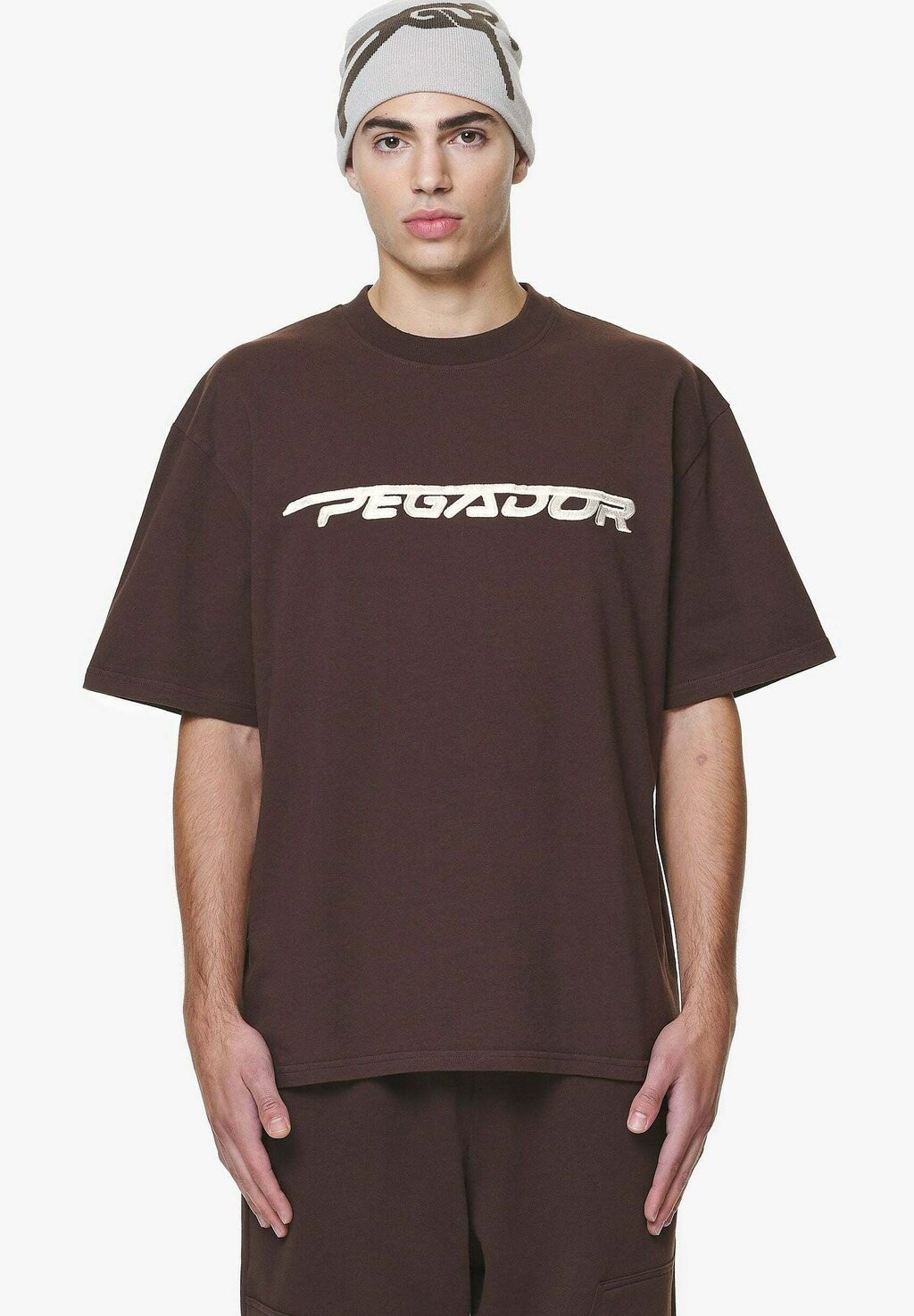 

Футболка с принтом MANOR Pegador, цвет washed oak brown