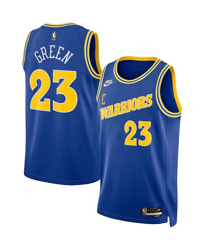 

Мужская джерси Draymond Green Blue Golden State Warriors Swingman — классическое издание Nike, синий