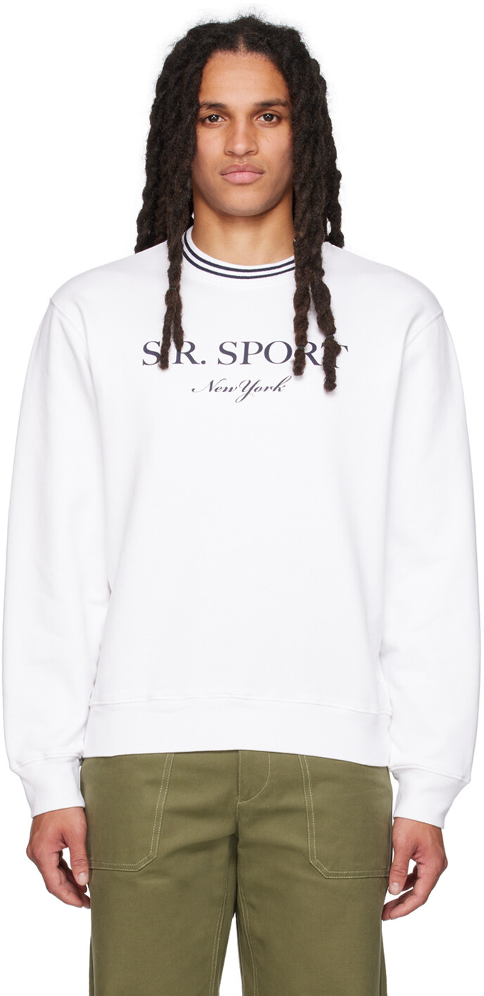 

Спортивный и богатый белый S.R. Спортивная толстовка Sporty & Rich
