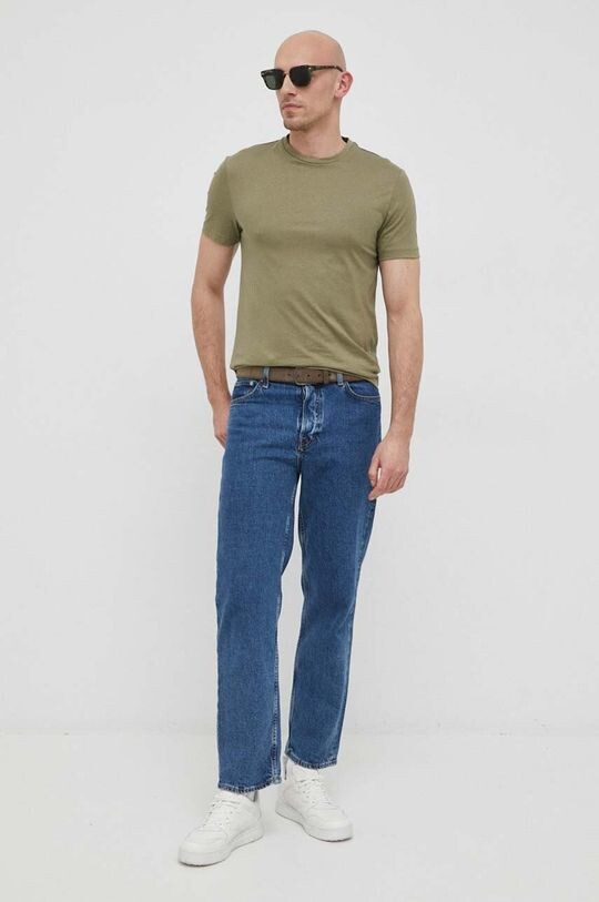 

Хлопковая футболка Calvin Klein, зеленый