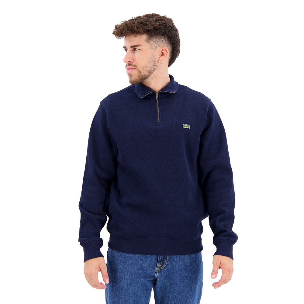 

Толстовка Lacoste Stand-Up Collar 1/2 Zip, синий