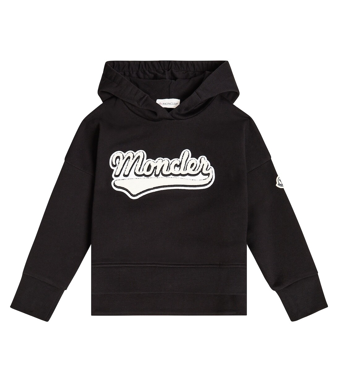 

Худи с логотипом из хлопка Moncler Enfant, черный