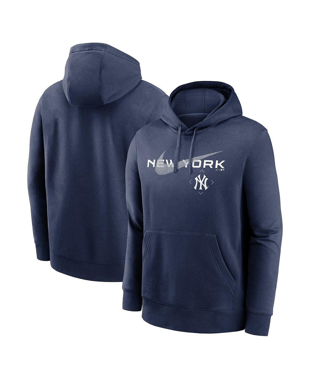 

Мужской темно-синий пуловер с капюшоном New York Yankees Big and Tall Nike