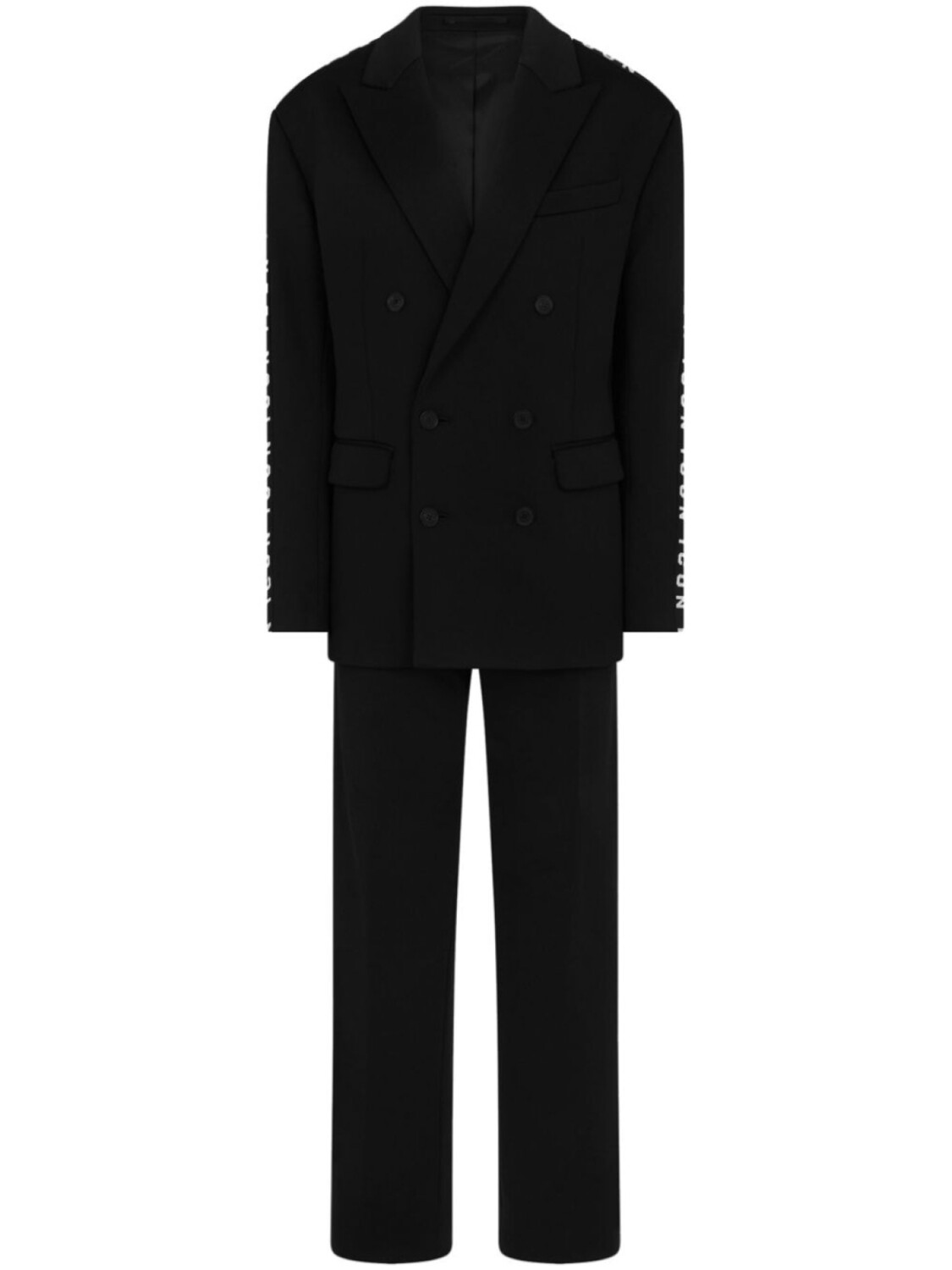 

Dsquared2 костюм с двубортным пиджаком и логотипом, черный