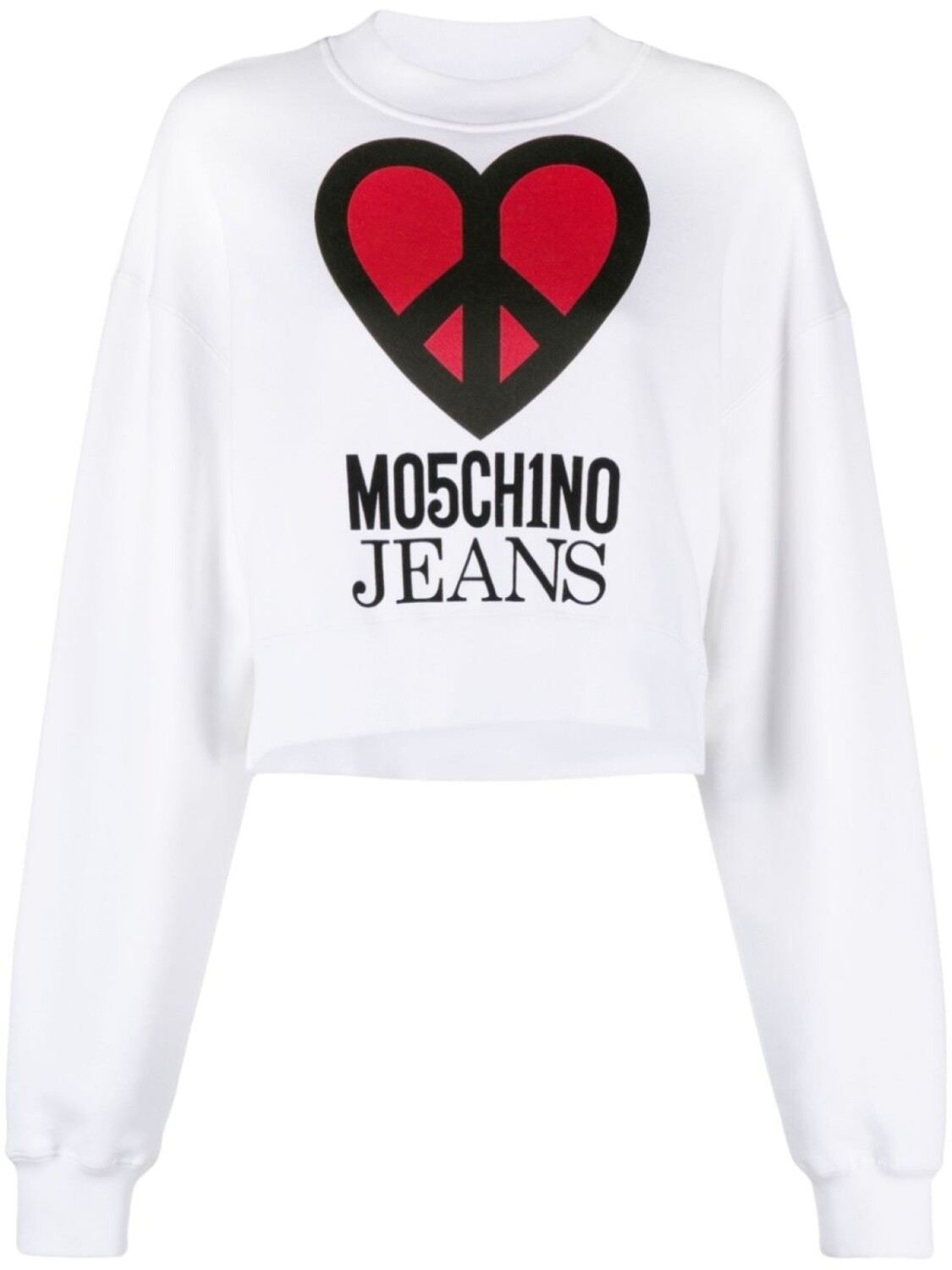 

Толстовка из джерси с графичным принтом MOSCHINO JEANS, белый