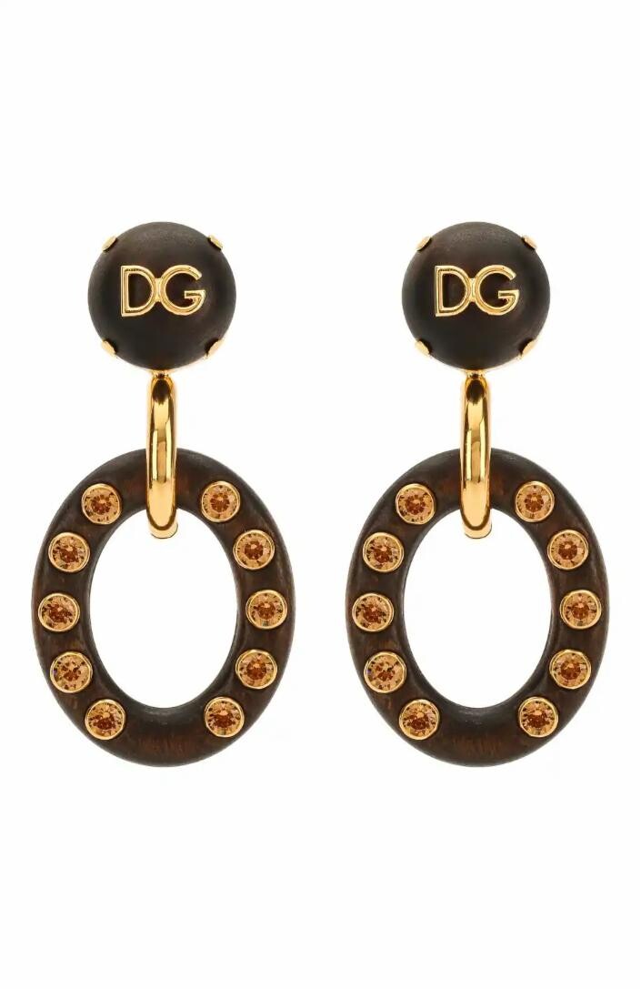 

Серьги-клипсы с логотипом Dolce&Gabbana, мультиколор