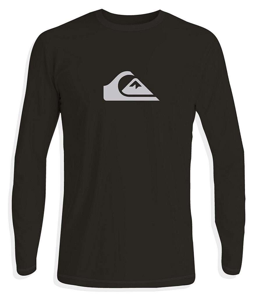 

Футболка Quiksilver с длинными рукавами и полосками UPF, черный