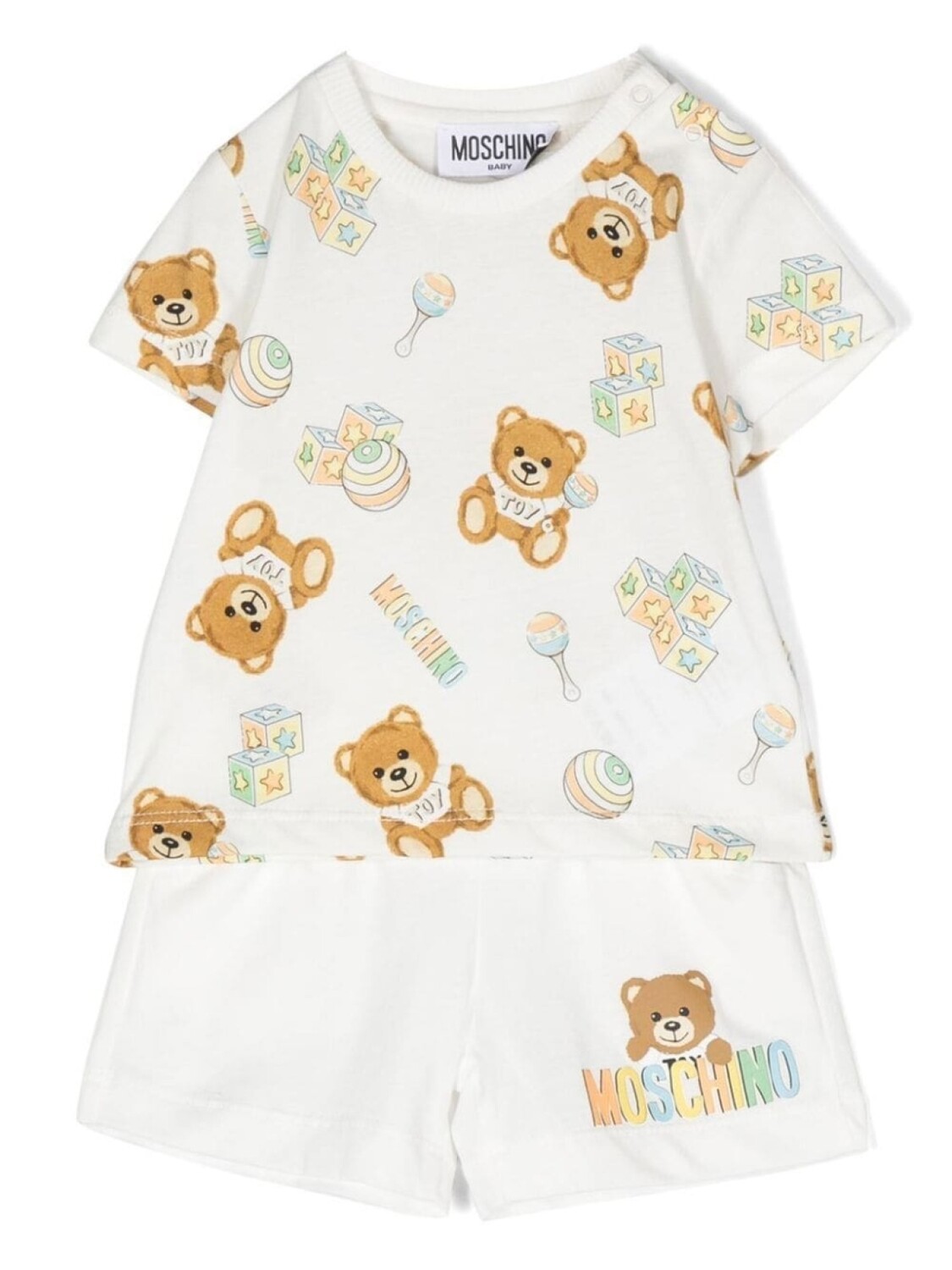 

Moschino Kids спортивный костюм с принтом, белый