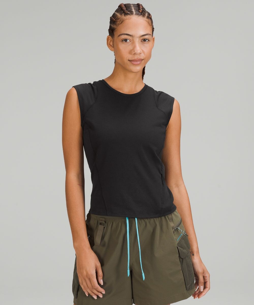 

Походная майка с короткими рукавами Lululemon, черный