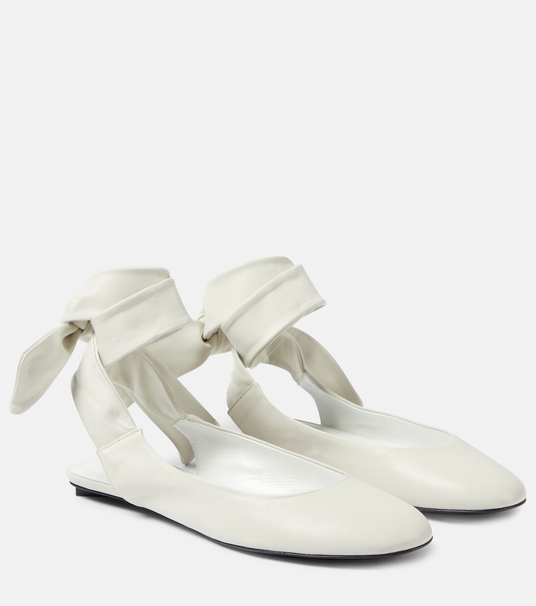

Кожаные балетки bridal cloe с пяткой на пятке The Attico, белый