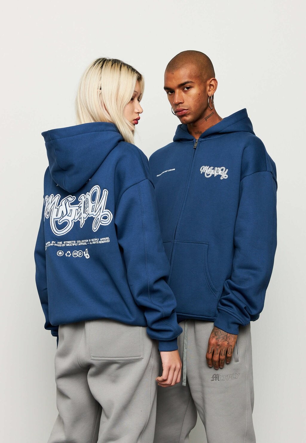 

Толстовка на молнии Multiply Apparel, темный деним