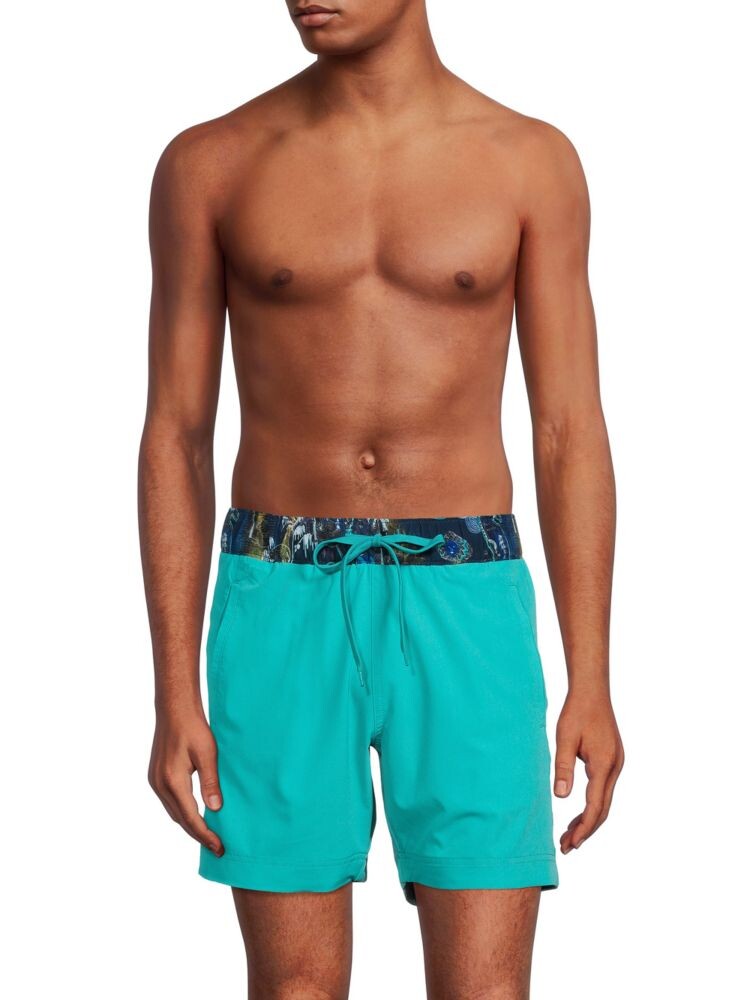 

Шорты для плавания классического кроя All At Sea Robert Graham, цвет Seafoam