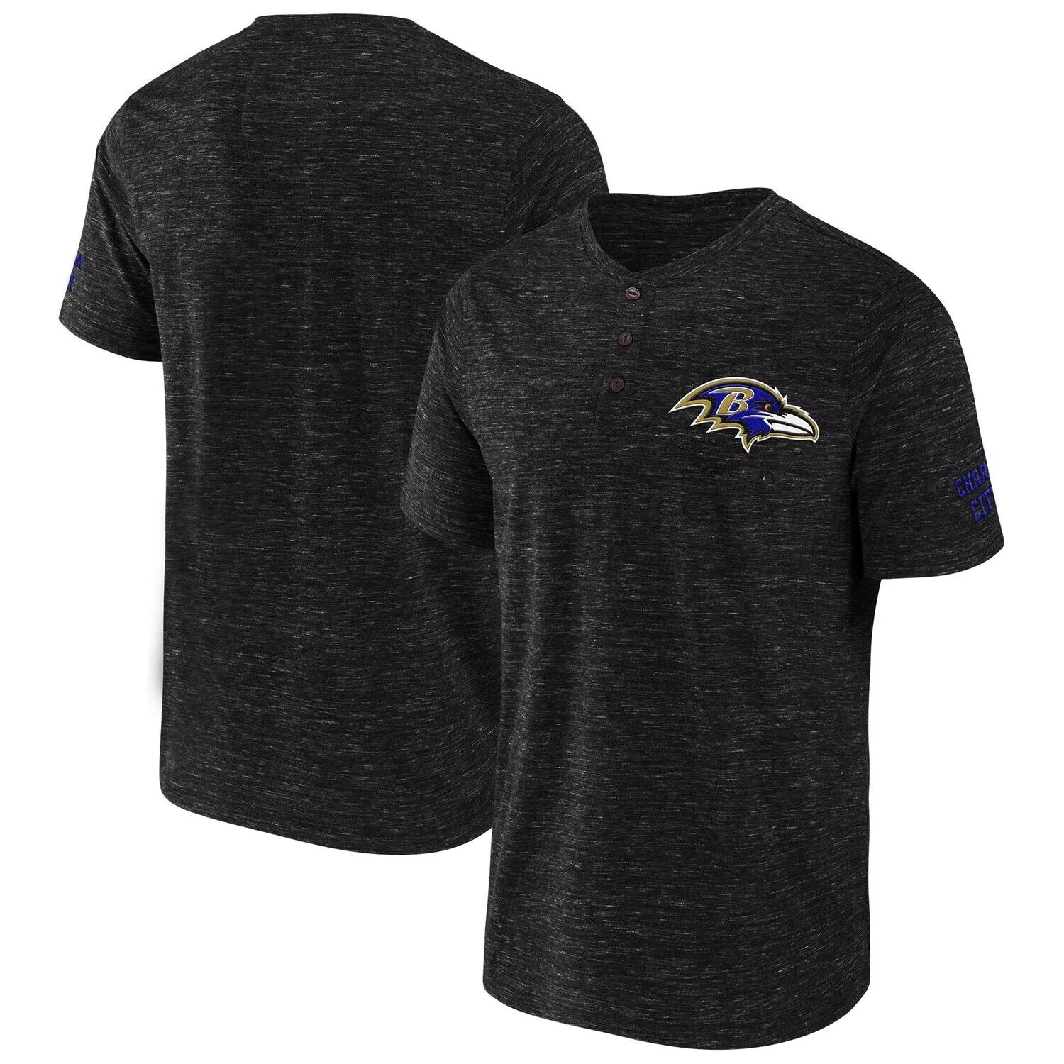 

Мужская черная футболка Henley Baltimore Ravens Slub из коллекции Fanatics NFL x Darius Rucker, Черный