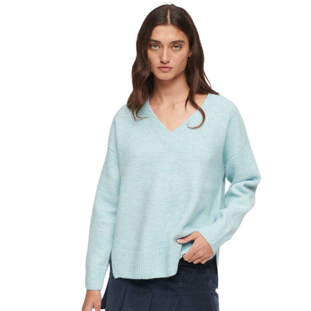 

Свитер Superdry Oversized V Neck, синий