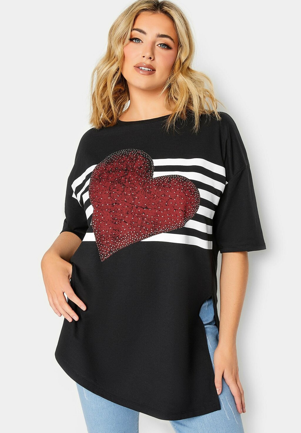 

Футболка с принтом Yours Clothing, черный