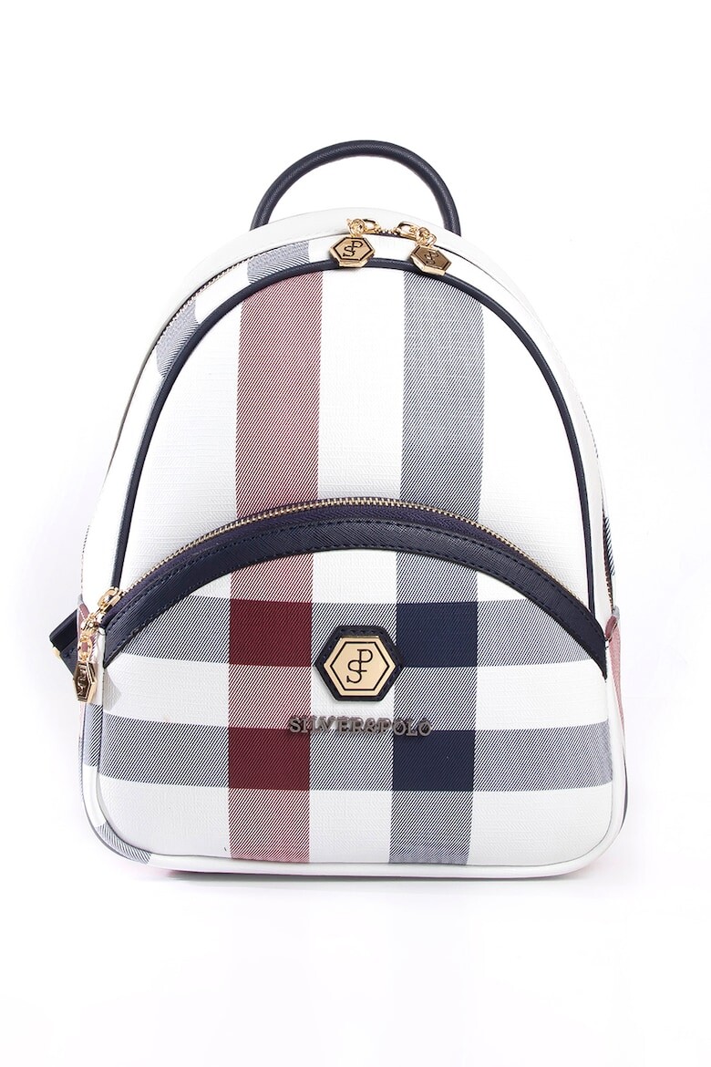 

Рюкзак из экокожи с внешним карманом Silver&Polo, красный