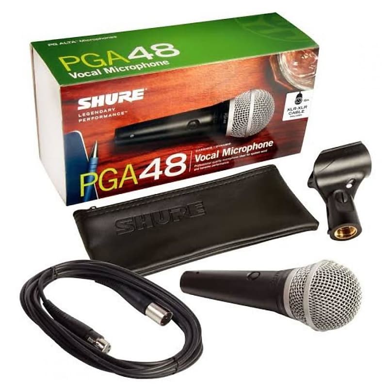 Вокальный микрофон Shure PGA48-XLR shure pga48 xlr вокальный микрофон с кабелем держателем и чехлом