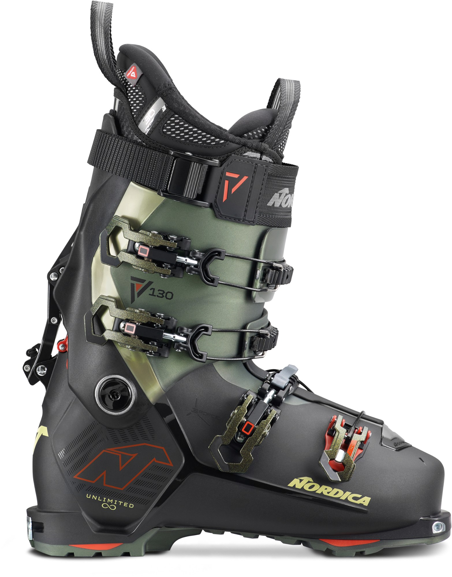 Лыжные ботинки Unlimited 130 DYN — 2023/2024 г. Nordica, черный лыжные ботинки unlimited 105 w dyn женские 2023 2024 г nordica черный