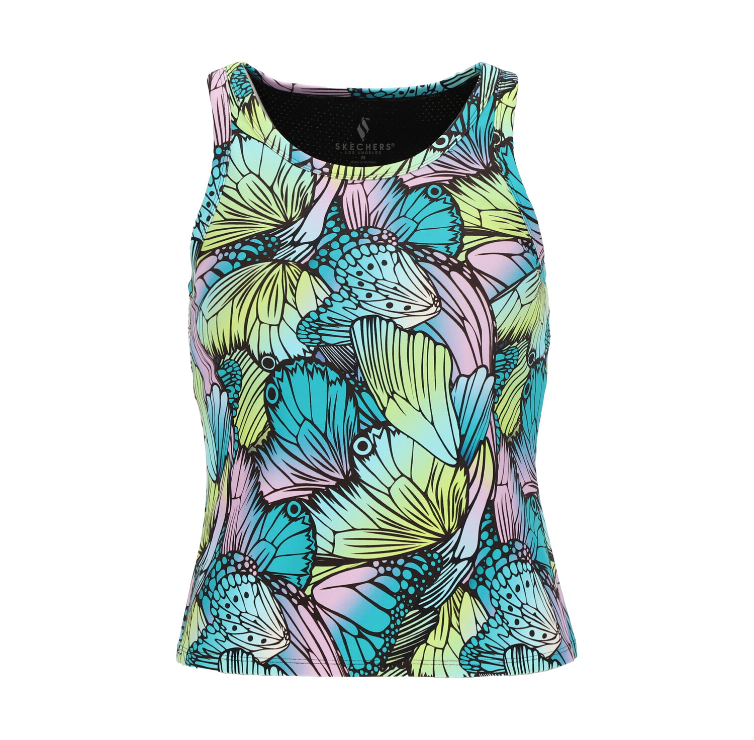 

Футболка Skechers GOWALK BUTTERFLY SHADOW SHELF BRA TANK, цвет Türkis/Lila/Grün