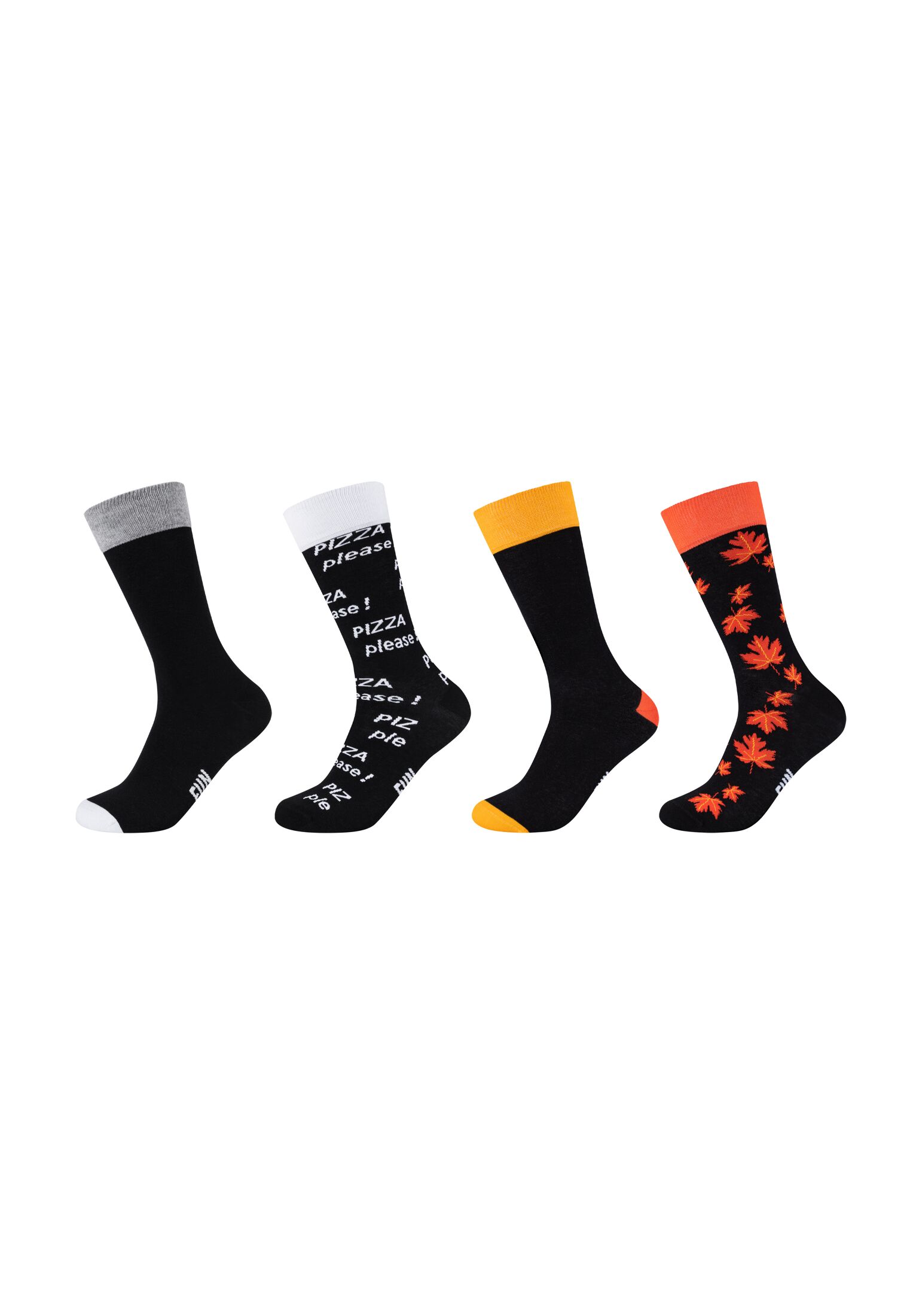 цена Носки Fun Socks 4 шт graphics, черный