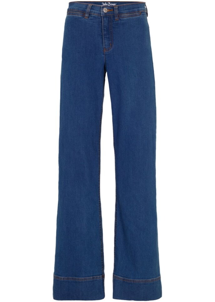 

Комфортные эластичные джинсы широкого кроя John Baner Jeanswear, синий