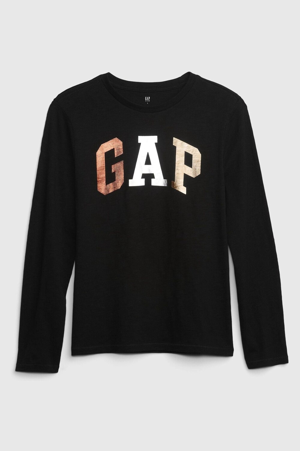 

Футболка с длинными рукавами из органического хлопка с логотипом Gap, черный