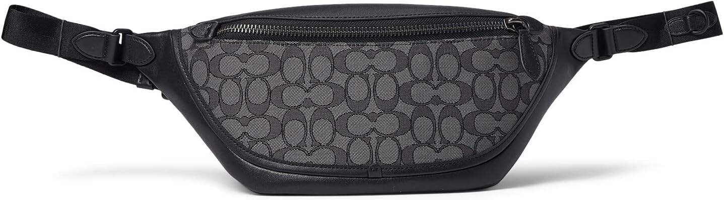 

Поясная сумка League из фирменного жаккарда COACH, цвет Charcoal/Black