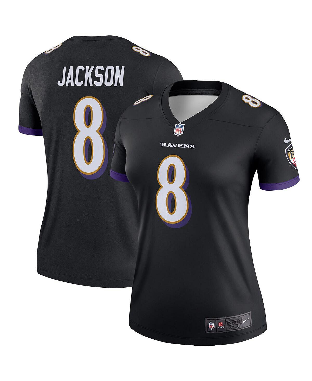 Женская черная майка команды Lamar Jackson Baltimore Ravens Legend Team Nike, черный